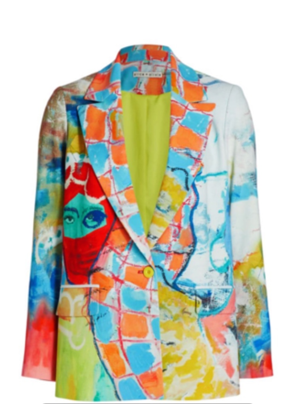 ALICE AND OLIVIA X Kidsuper Denny Printed Boyfriend Blazer In Colms Painting